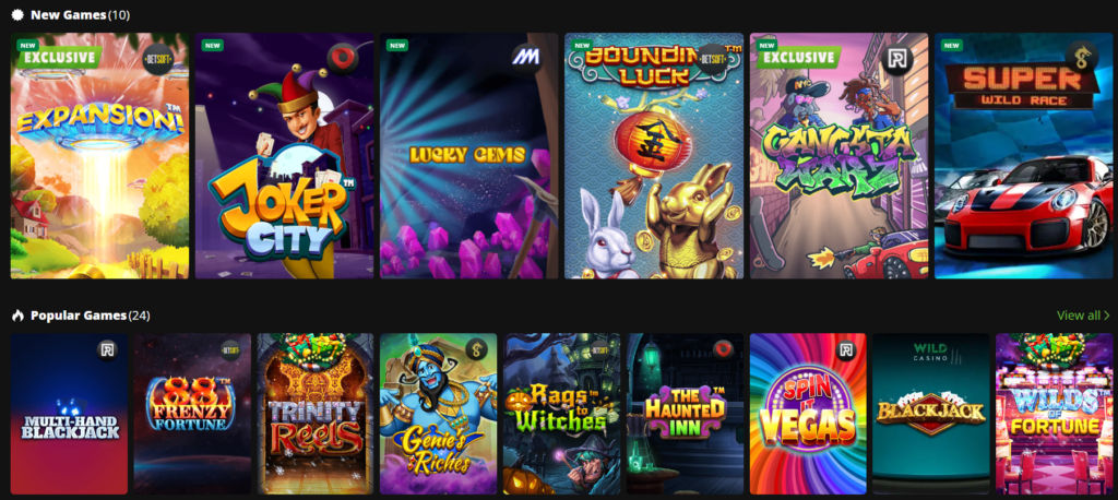 Wild Casino gambling Games