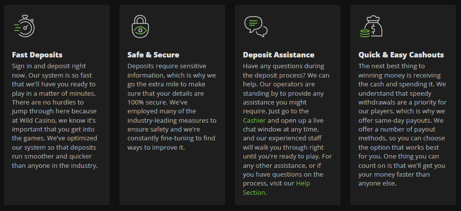 Wild is a safe and secure casino